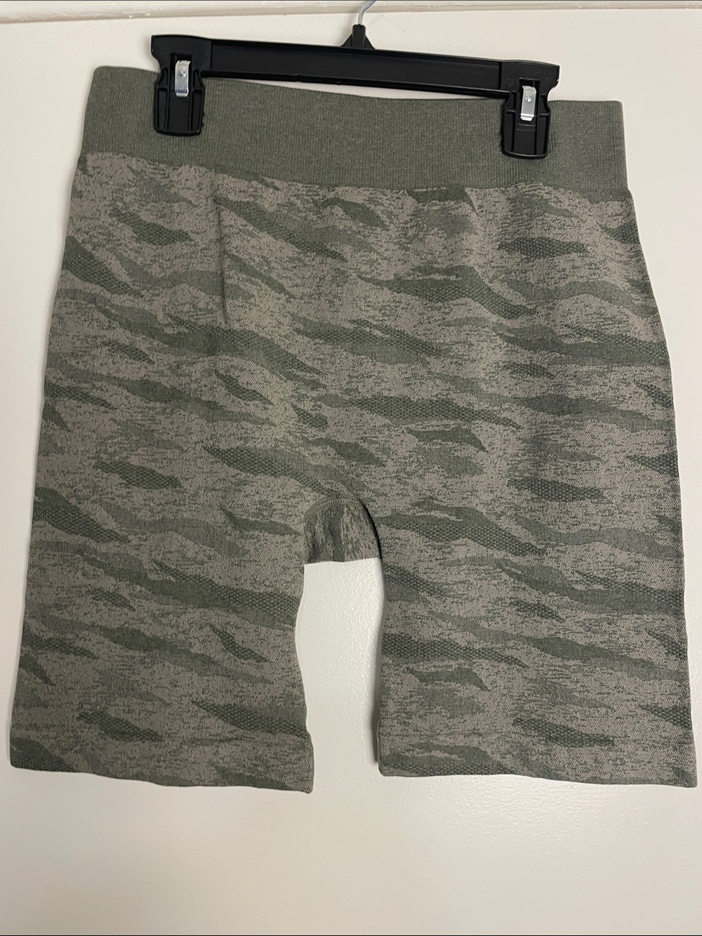 Ideology Olive and Gray Camouflage Knit Shorts